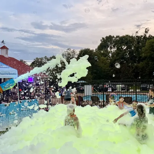 Glow foam party at a church youth event