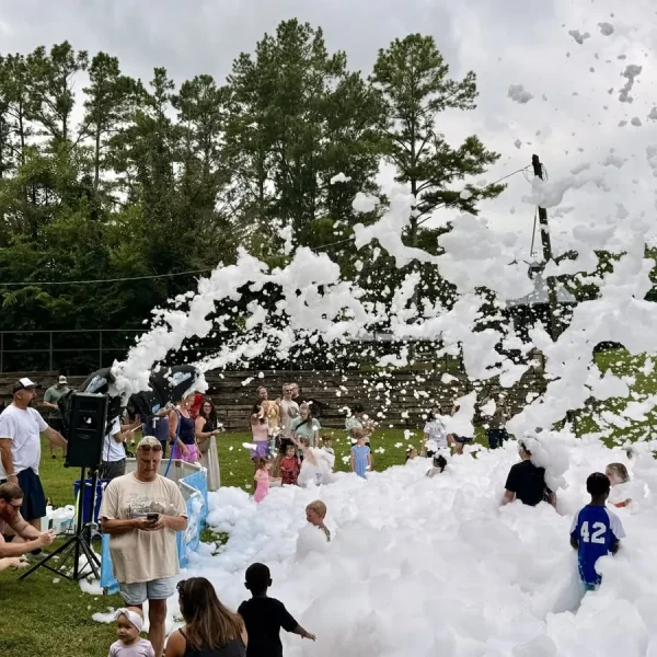 Community end-of-summer foam party in Middle Tennessee