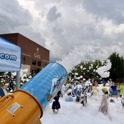 Foam cannon running at a Middle Tennessee school field day